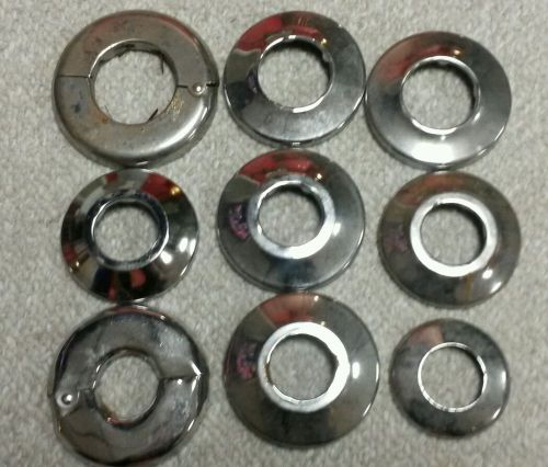 Escutcheon plate 9pc lot chrome plated for sale