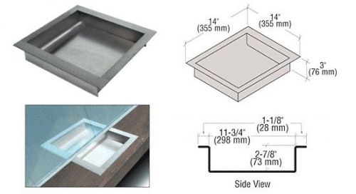 Brsd stnls stl 14&#034; widex14&#034; deepx3&#034; high extra deep drop-in deal tray without li for sale