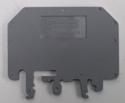 Phoenix contact  grey terminal block partition plate atp-uk5-mtk  nnb for sale
