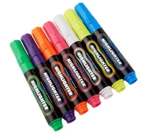 6x New Fluorescent Markers dry erase pen neon LED Writing Board marker Pens 4mm