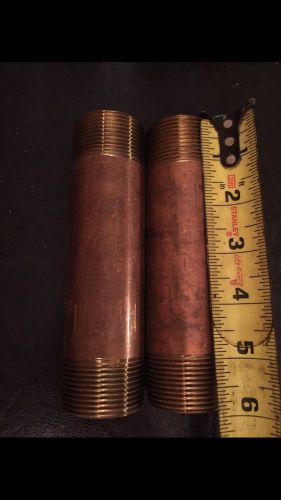 Brass pipe nipple 11/2&#034; x 6&#034; 2pc for sale
