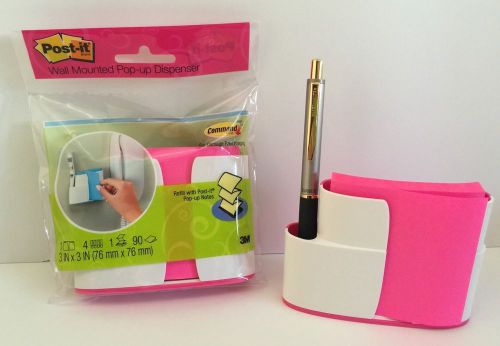 NEW 3M POST-IT NOTES WALL MOUNTED DISPENSER WITH 3M COMMAND STRIPS