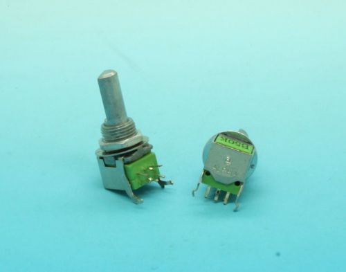 2 x 9mm alpha b50k 50k linear taper dual-gang potentiometer vertical pc mount for sale