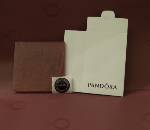 GENUINE RETAIL PANDORA POP UP BOX, TISSUE AND STICKER GIFT BRACELET CHARMS