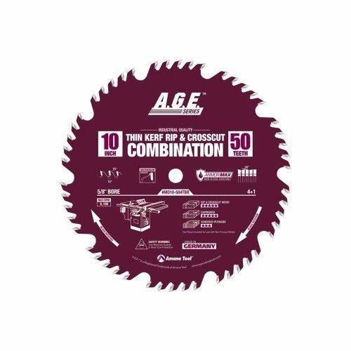 A.G.E. Series by Amana Tool MD10-504TBR Thin Kerf Rip Crosscut Combination