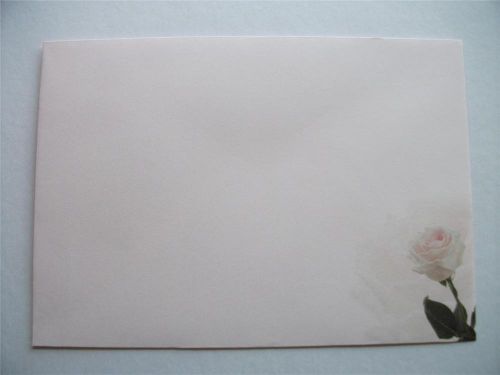 Coloured C6 Envelopes 12 Pink Floral Rose for Writing Note Pads Invites Paper