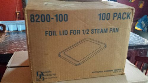 Foil Lid for 1/2 Steam Pan 100 Count  13&#034;x10.5&#034;