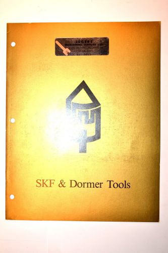 Skf &amp; dormer tools catalog 1981 #rr1024 drill end mill milling boring taps saws for sale