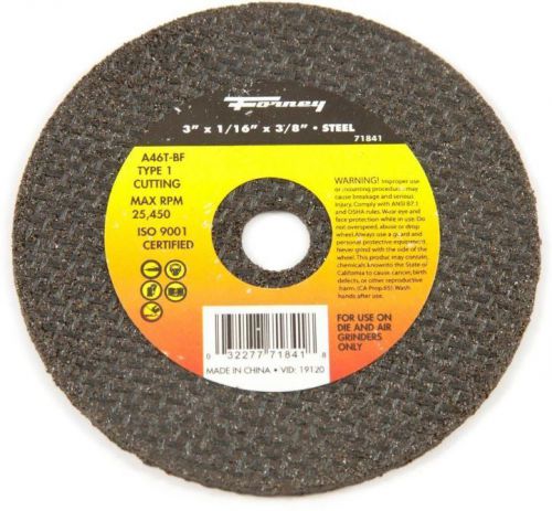 100-Pack Cut-Off Wheels 3 in. x 1/16 in. x 3/8 in. Metal Type 1 Cutting Abrasion