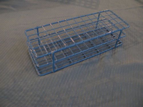Fisherbrand  blue epoxy-coated wire 48-position 16mm test tube rack for sale