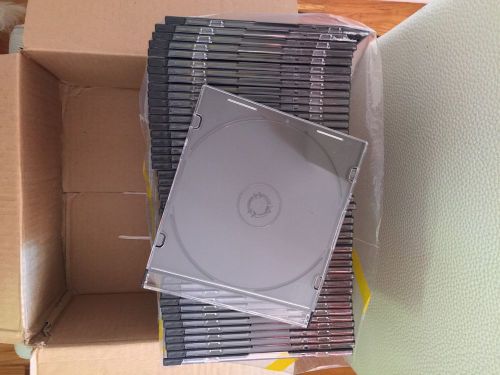Yens 96 New Single Slim CD DVD Jewel Case 5.2mm Black