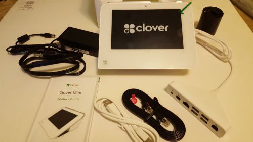 Clover Mini C300 WiFi POS Terminal w/ Box and Accessories