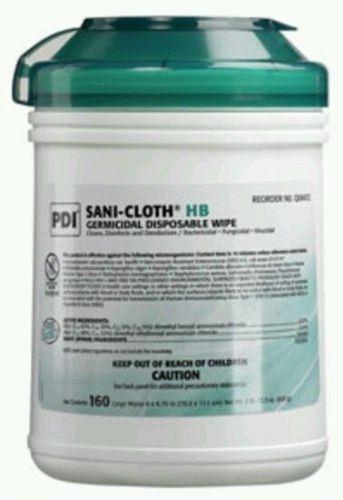 PDI# Q08472 Wipe Sani-Cloth HB Qrt Large, Hosp, 6X6-3/4&#034;, 160/CN
