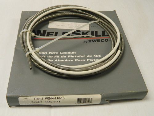 New tweco weld skill mig gun wire conduit liner ws44-116-15 ws4411615 for sale