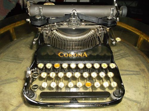 Vintage 1915 Corona 3 Folding 3 bank Standard Portable Typewriter