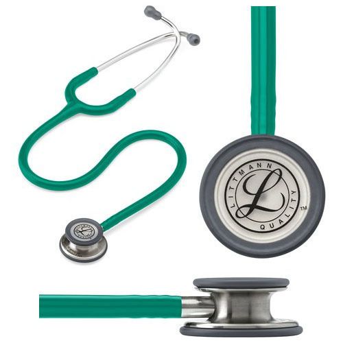 3m littmann classic iii stethoscope stainless chestpiece 27&#034; emerald tube 5840 for sale