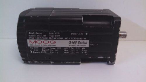 GUARANTEED! MOOG G400 SERIES BRUSHLESS SERVOMOTOR G423-405 IEC34-NEMA-MG7