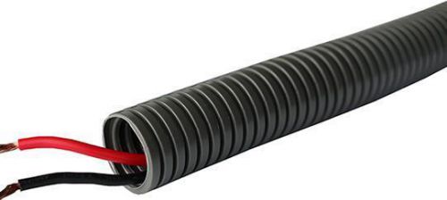 Wire loom  -  with 14 awg wire  stranded - 50 feet of red &amp;  black   pre-loomed for sale