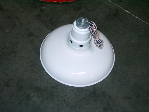 Classic Dome 12&#034; Industrial Lighting Fixture White with hole on the side 120V