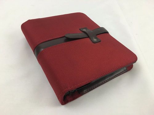 Franklin Covey Red &amp; Brown Compact Planner 6 Ring Binder/Organizer