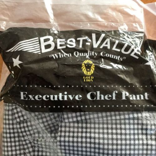 Brand NEW Executive Chefs Black and White Checkered pants