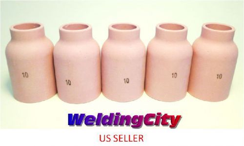 5 large gas lens ceramic cups 53n88 (#10) all tig welding torch (u.s. seller) for sale