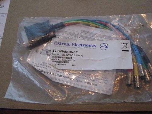 Extron 26-609-01 male dvi i  to female bnc breakout  cable dvim-rgbhvm 6&#034; for sale