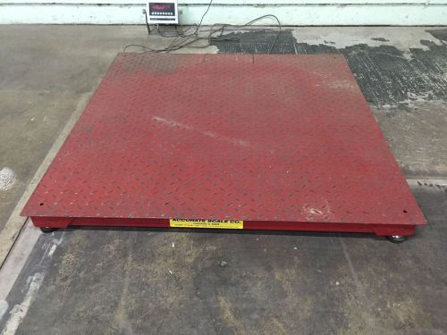 Triner 5000 lb Capacity Industrial Floor Scale with Controller (Model #TSM5-44)