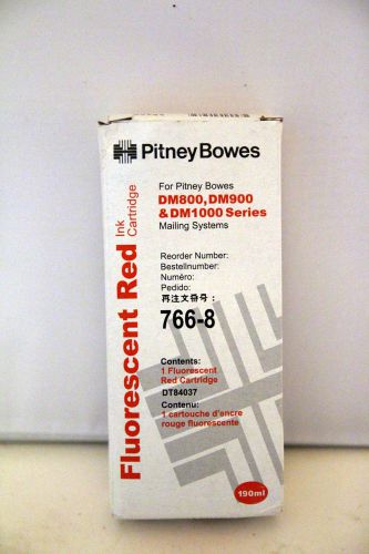 Genuine Pitney Bowes 766-8 Fluorescent Red Ink Cartridge DM800/DM900/DM1000 NEW