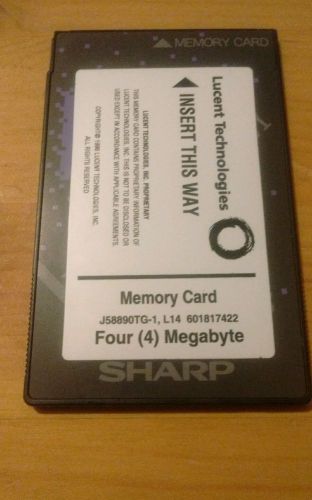 LUCENT Memory Card J58890TG-1 L14  4 MEGABYTE 4 MB 601817422   FREE SHIP