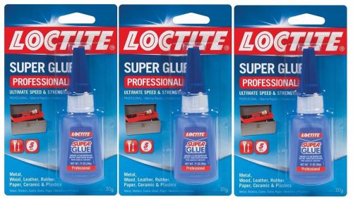 3 New! 20g LOCTITE LIQUID PROFESSIONAL Strong Super Glue Clear Adhesive 1365882