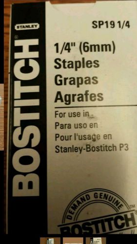 Stanley Bostitch P3 Staples SP19 1/4&#034; NEW 5000 staples per box, for P3 Stapler