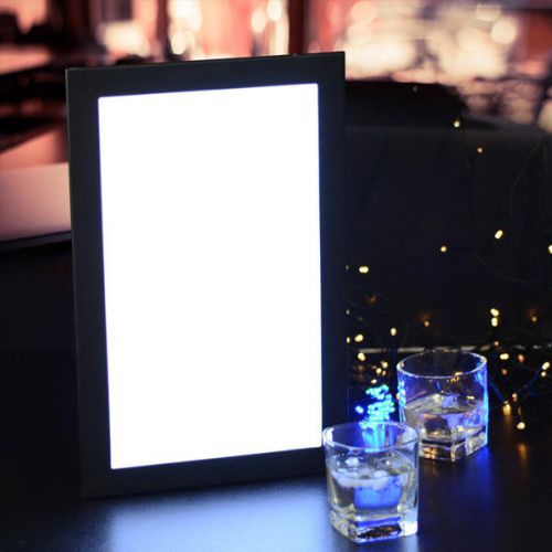 8-1/2&#034; x 14&#034; Single Panel Illuminated LED Backlit Menu Cover 984