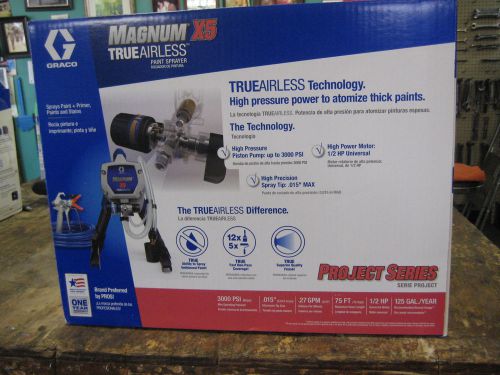 Graco magnum x5 paintless sprayer 3000 psi 1/2 hp .27 gal/min. 75 ft. hose for sale