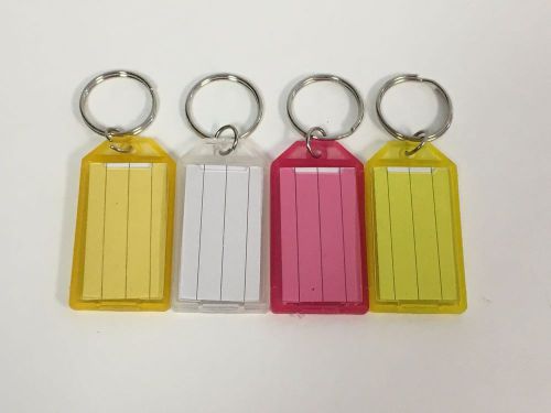 Replacement Tags for Multi-Color Key Rack, 2 1/4, Square, Assorted Colors, 4/PK