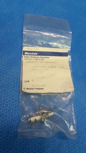 V. mueller/baxter, stopcock screw type fem. ll tip, hy-23150, endoscopy for sale