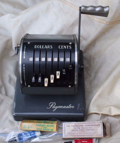 Vintage paymaster s 550 official check writer machine payroll cash stamp office for sale