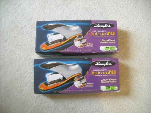 Qty 2 Swingline Optima 87875 Desktop Staplers  70-Sheet Capacity 87875