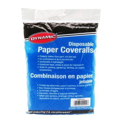 Dynamic Paint AH02200L Disposable 1.6-Ounce Paper Coverall, Size Large