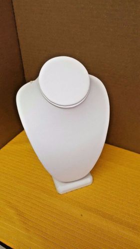 10&#034; Mannequin Necklace Jewelry Display Stand Leatherette Pendant Bust Hold - NEW