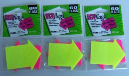 Redi-Tag Super-Size Arrow Flags RTG21090 3 pack 180 Flags