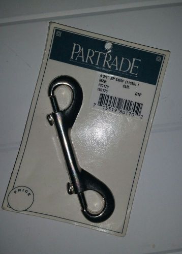 PARTRADE Double End Snap Hook Nickel Plated 4 3/4&#034; Keychain Luggage 4 Pack