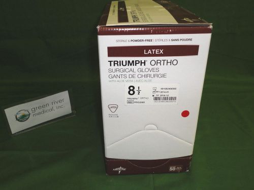 Medline Latex Triumph Ortho Surgical Gloves w/ Aloe Size 8.5 [MSG2685] 50 ct