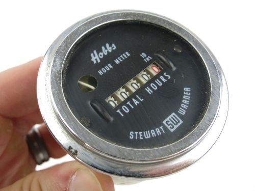 Stewart-warner hobbs elapsed time meter vintage dash instrument gauge hot rod for sale