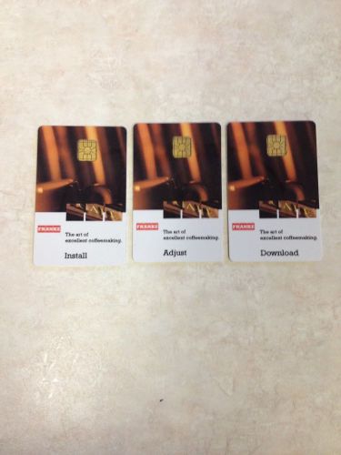 FULL SET OF FRANKE ESPRESSO MACHINE DOWNLOAD AND ADJUST INSTALL CARDS