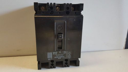 GUARANTEED GOOD USED! WESTINGHOUSE 3-POLE 30A 480V CIRCUIT BREAKER EHB3030L