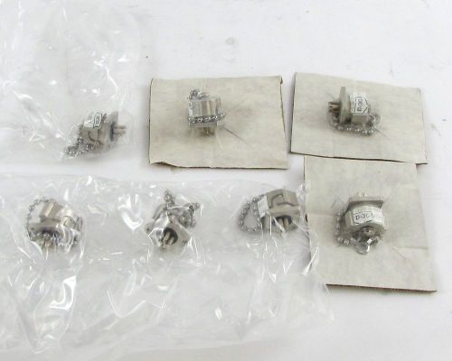 Lot of (7) Dynalec 13028-001 Six Position Connectors w/ Cap and Chain