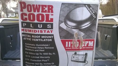 New Attic Powercool Roof Mount Ventilator 1650 SqFt Model PC12BK 1170 CFM Black