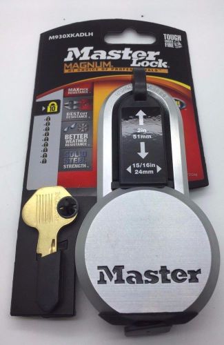 BRAND NEW Master Lock M930XKADLHCCSEN Magnum Steel Padlock /2 Inch Shackle