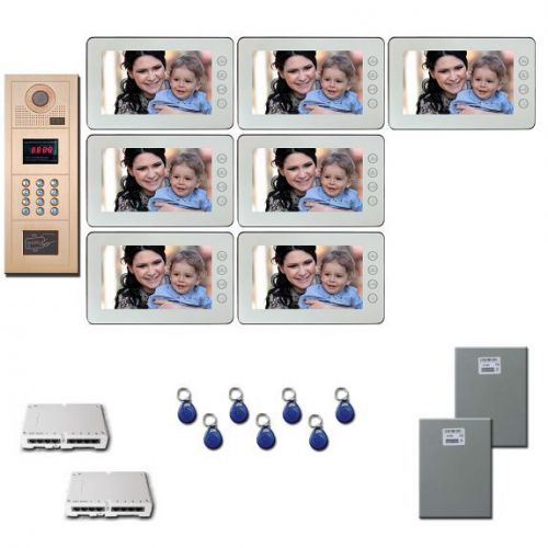 Apartment building video entry seven 7 inch color monitors door panel for sale